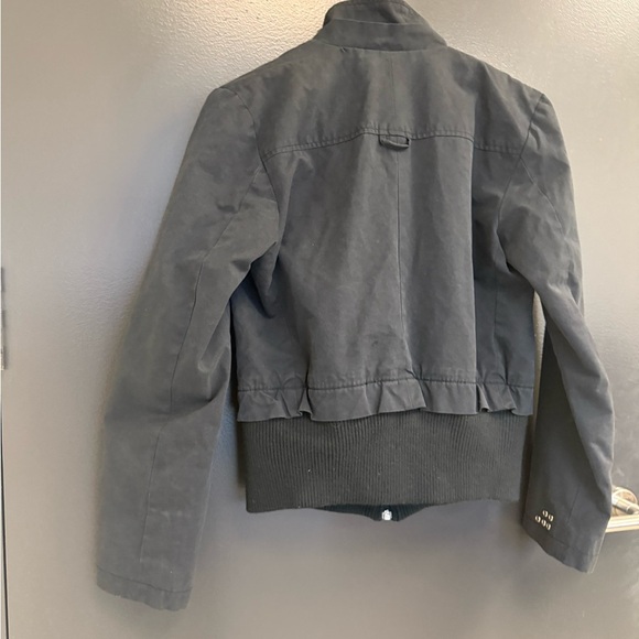 Soia & Kyo L GUC soft black Bomber Jacket with Military-Inspired Design - Picture 11 of 15